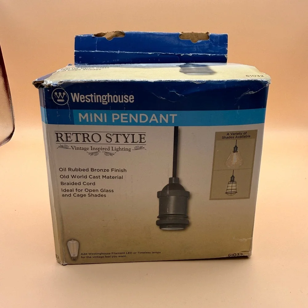 Westinghouse 61032 Mini‎ Pendant Hanging Light, Oil Rubbed Bronze Finish
